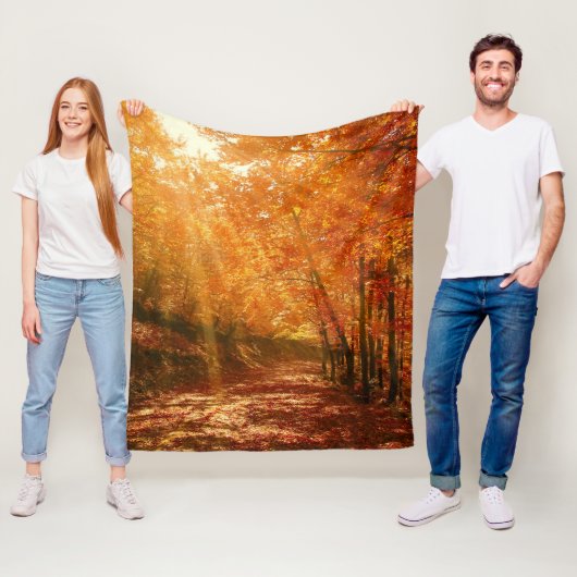 Prachtige herfst fleece deken (In situ)