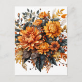 Prachtige Herfst Floral Aankondigingskaart (Voorkant)