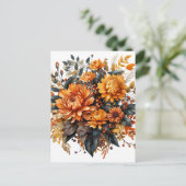 Prachtige Herfst Floral Aankondigingskaart (Staand voorkant)