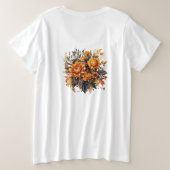 Prachtige Herfst Floral Grote Maat T-shirt (Design achterkant)