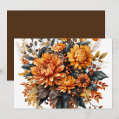 Prachtige Herfst Floral Kaart (Voorkant / Achterkant)