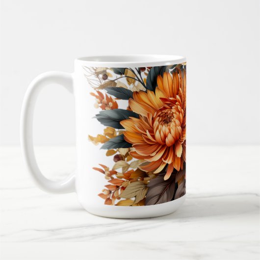 Prachtige Herfst Floral Koffiemok (Links)