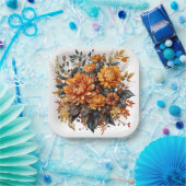 Prachtige Herfst Floral Papieren Bordje (Feest)