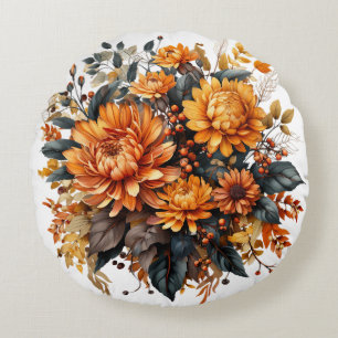 Prachtige Herfst Floral Rond Kussen