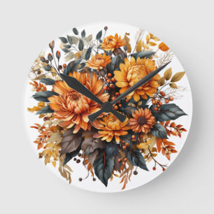 Prachtige Herfst Floral Ronde Klok