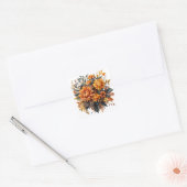 Prachtige Herfst Floral Vierkante Sticker (Envelop)