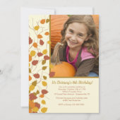 Prachtige Herfst foto uitnodiging (Voorkant)