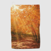 Prachtige herfst golfhanddoek (Voorkant)