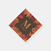 Prachtige Herfst herfstbladeren monogram Servet (Hoek)