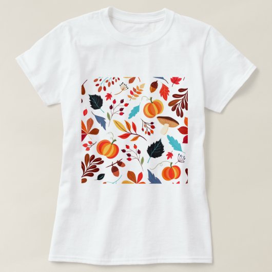 Prachtige herfst Pattern T-Shirt (Design voorkant)