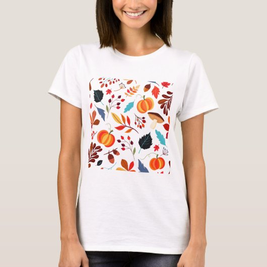 Prachtige herfst Pattern T-Shirt (Voorkant)