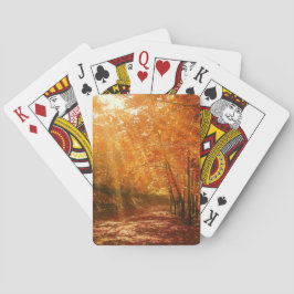 Prachtige herfst pokerkaarten