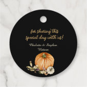 Prachtige Herfst Pumpkin Arrangement DANK U Bedankjes Labels (Achterkant)