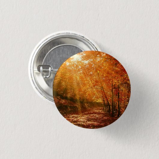 Prachtige herfst ronde button 3,2 cm (Voorkant /achterkant)