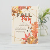 Prachtige herfst uitnodiging (Staand voorkant)