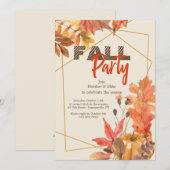Prachtige herfst uitnodiging (Voorkant / Achterkant)