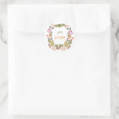 Prachtige herfst van de waterverf ronde sticker (Tas)