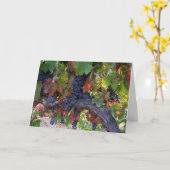 Prachtige Herfst Wijntuin met druiven Kaart (Gele Bloem)