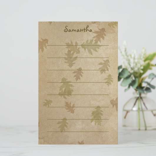 Prachtige herfstbladeren bekleed briefpapier (Staand voorkant)