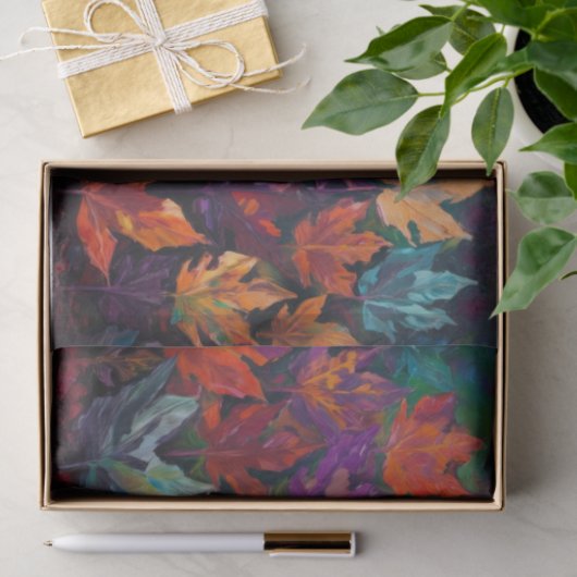 Prachtige herfstbladeren, kleurrijk Herfst ontwerp Tissuepapier (Geschenk)