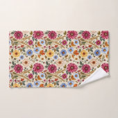 Prachtige herfstbloemen bad handdoek (Handdoek)
