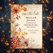 Prachtige herfstbloemen Herfst bloemenbruiloft Save The Date