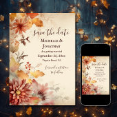 Prachtige herfstbloemen Herfst bloemenbruiloft Save The Date