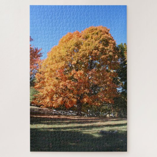 Prachtige herfstboom – Hubbell, Michigan Legpuzzel (Verticaal)