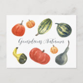 Prachtige herfstfeest kleurrijke pompoenen feestdagenkaart (Voorkant)