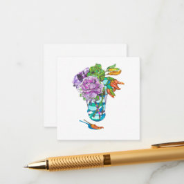 Prachtige herfstige plantaardige boeket informatiekaartje