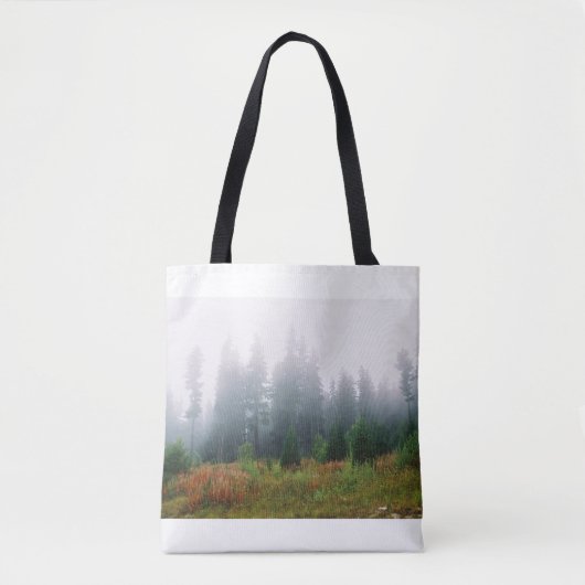 Prachtige herfstochtend Forrest Foto Canvas tas (Voorkant)