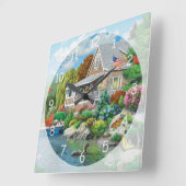 Prachtige herinneringen aan de zijkant vierkante klok (Hoek)