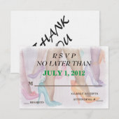 PRACHTIGE HI HAALT  RSVP-KAARTEN RSVP KAARTJE (Voorkant / Achterkant)