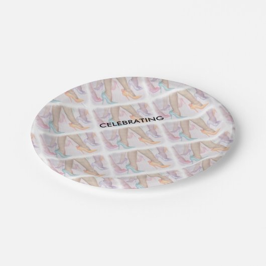 PRACHTIGE HI HEELS PAPIEREN BORDJE (Gekanteld)