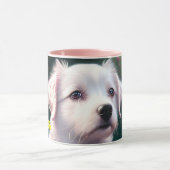 Prachtige hond en Roos Collectie Mok (Midden)