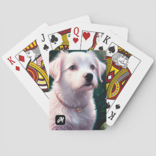 Prachtige hond en Roos Collectie Pokerkaarten