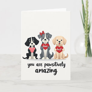 Prachtige honden Valentijnskaart Kaart