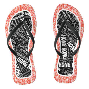 Prachtige Hong Kong Vlagkleuren Patriottisch Teenslippers
