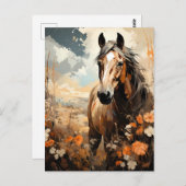 Prachtige Horse AI Art Briefkaart (Voorkant / Achterkant)