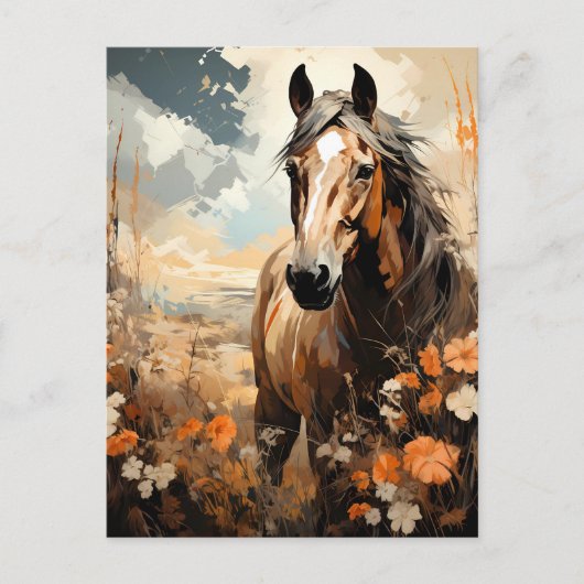 Prachtige Horse AI Art Briefkaart (Voorkant)