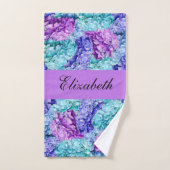 Prachtige hortensia bloemen, gepersonaliseerd bad handdoek (Handdoek)