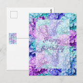 Prachtige hortensia bloesem verjaardagskaart briefkaart (Voorkant / Achterkant)