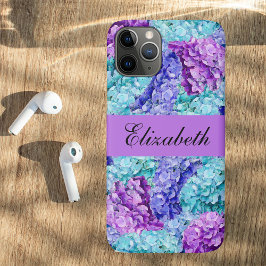 Prachtige hortensia bloesems, personaliseerbaar Case-Mate iPhone case