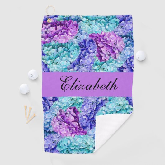 Prachtige hortensia bloesems, personaliseerbaar golfhanddoek (Insitu)