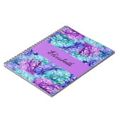 Prachtige hortensia bloesems, personaliseerbaar notitieboek (Linkerzijde)