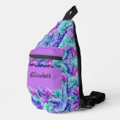 Prachtige hortensia bloesems, personaliseerbaar sling bag (Rechterhoek)
