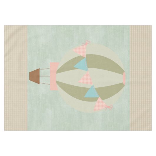 Prachtige Hot Air ballon neutraal Baby shower Tafelkleed (Voorkant (Horizontaal))