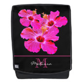 Prachtige HOT Roze Hibiscus-rugzak Rugtassen (Voorkant)