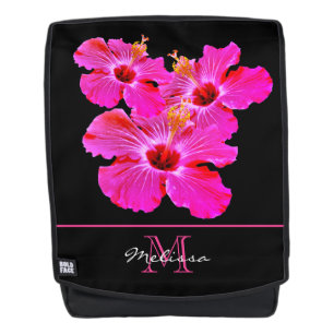 Prachtige HOT Roze Hibiscus-rugzak Rugtassen