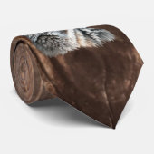 Prachtige houten achtergrond coyote dier stropdas (Opgerold)